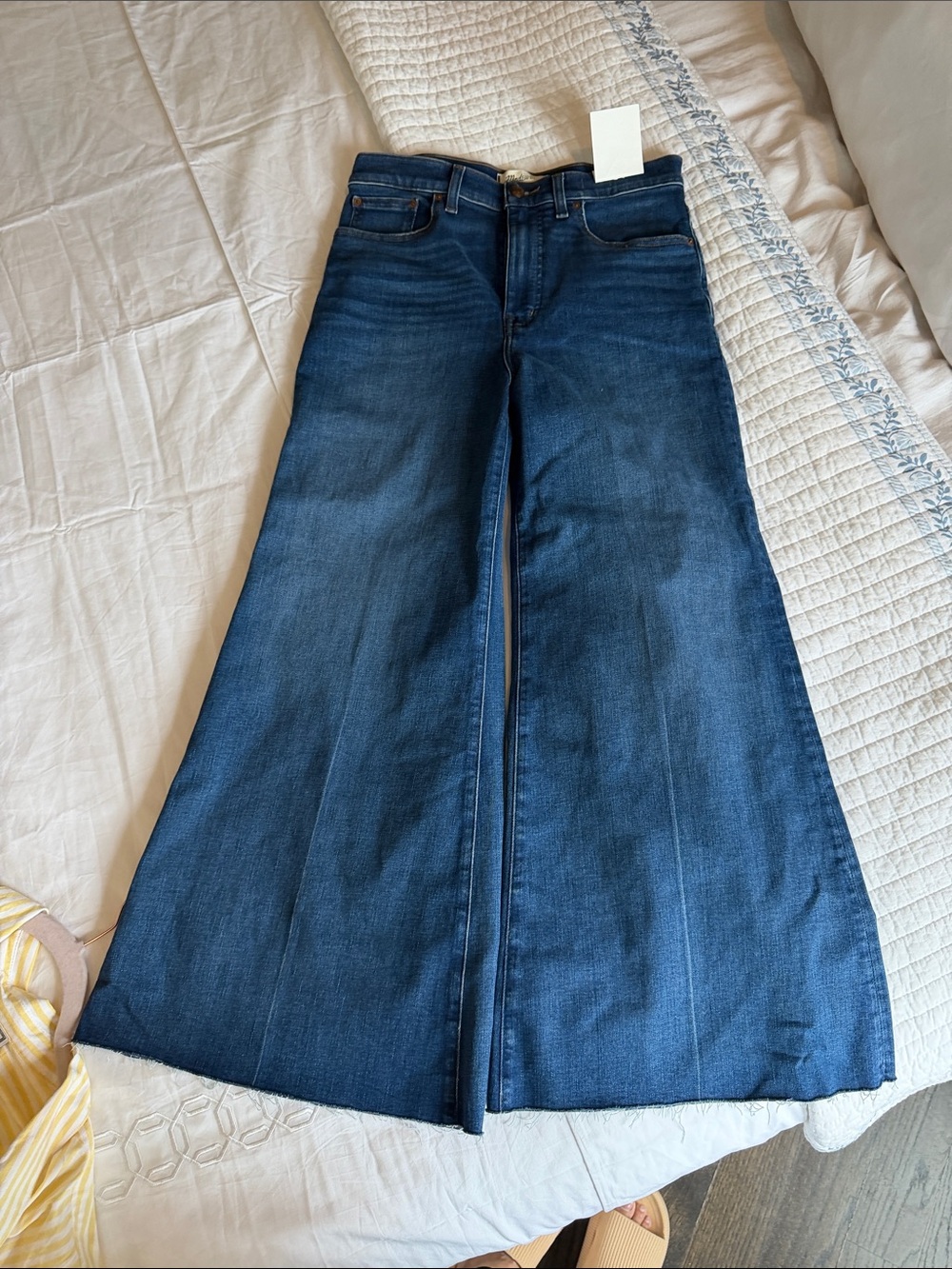 Madewell Dark Blue High-Rise Wide-Leg Jeans